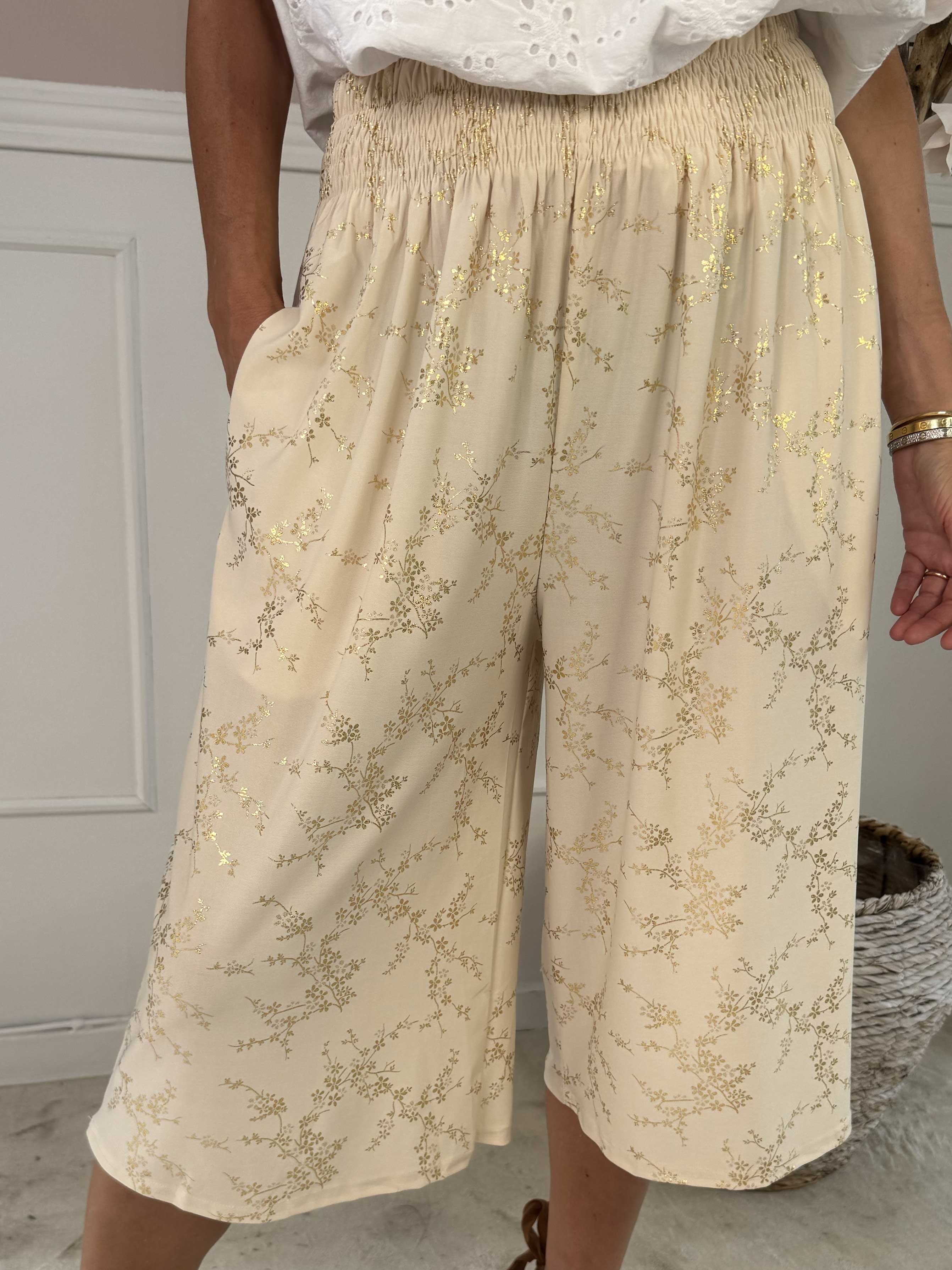 Pams Gold Knickers - Knickers i elastisk stof med elastikkant